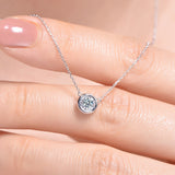 0.08CT Handmade 18K Gold Natural Diamond Pendant Necklace for Women Wedding Engagement  - Free DHL Shipping