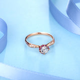 0.16carat 3.5mm 14k Rose Gold Natural Diamond Ring Setting with Red Ruby Halo Style Fow Women Fine Jewelry