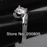 0.30Ct Natural Diamond Engagement Ring,Dia Wed Ring In Solid 18Kt White Gold WU053