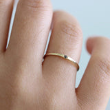 1.5mm Black Color Round Cut Natural Diamond Wedding Engagement Band For Women 14k Yellow Gold