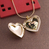 1 Pc Heart Shaped Friend Photo Picture Frame Locket Pendant for Necklace Romantic Fashion Jewelry Nice Gift