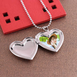 1 Pc Heart Shaped Friend Photo Picture Frame Locket Pendant for Necklace Romantic Fashion Jewelry Nice Gift