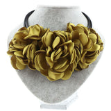 1 Pcs Fashion Bohemia Fabric Rose Flower Choker Necklace Vintage Women Statement Necklace