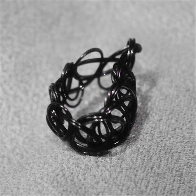 1 Set Summer Style Collares Women Girls Vintage Stretch Tattoo Choker Necklace Set Retro Gothic Punk Elastic Adjustable Stretchy