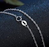 100% Sterling Silver Chain Woman Fashion Charm 925 Silver Necklace Original Basic Chain Luxury Jewelry