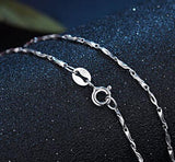 100% Sterling Silver Chain Woman Fashion Charm 925 Silver Necklace Original Basic Chain Luxury Jewelry