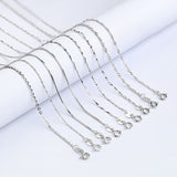 100% Sterling Silver Chain Woman Fashion Charm 925 Silver Necklace Original Basic Chain Luxury Jewelry