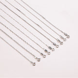 100% Sterling Silver Chain Woman Fashion Charm 925 Silver Necklace Original Basic Chain Luxury Jewelry