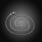 10pcs/lot Promotion! wholesale 925 sterling silver necklace, silver fashion jewelry Snake Chain 1mm Necklace 16 18 20 22 24"