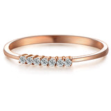 14K Rose Gold Round Natural Diamond Engagement Ring Band Wedding for Women