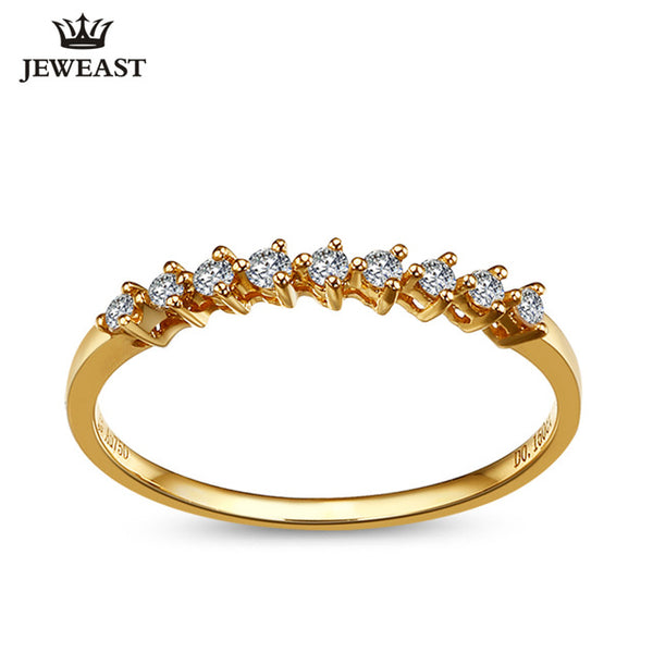 18K Gold White Gold Yellow Gold Diamond Ring   Marriage Ring   Female Models Genuine Elegant Role Diamond Support Customization