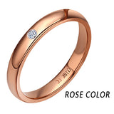 18k Pure Gold Lover Rings Natural Smooth Elegant Engaged Wedding Rose Women Men Couple Classic Fine Gift Good Customize