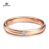 18k Pure Gold Lover Rings Natural Smooth Elegant Engaged Wedding Rose Women Men Couple Classic Fine Gift Good Customize