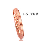 18k Pure Gold Ring Rose White Unisex Men Women Lover Wedding Engagement Fine Jewelry Girl Miss Gift 2017 Hot Sale Customizable