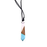 1pcs hot sale Fashion Women Men Necklace Handmade Vintage Resin Wood Necklaces Pendants Long Rope Wooden Necklace Jewelry