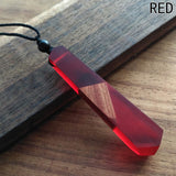 1pcs hot sale Fashion Women Men Necklace Handmade Vintage Resin Wood Necklaces Pendants Long Rope Wooden Necklace Jewelry