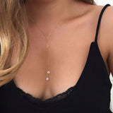 2017 Gold Silver Color Chain Long Crystal Choker Necklace For Women Summer Chocker Necklaces collar collier ras du cou femme