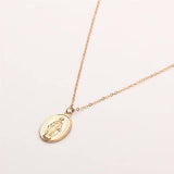 2017 New Fashion Gold Virgin Mary Oval Pendant Necklace -  Religi Women Charm Jewelry for Gifts XL972