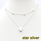 2017 Simple Love Heart Choker Necklace For Women Multi Layer Beads Chocker collar ras du cou collier femme Statement jewelry