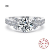 2018 Anel Feminino Bfq Elegant S925 Sterling Rings Dazzling Ring Women And Vintage Style Princess New Reality Fine Jewelry A13