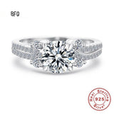 2018 Anel Feminino Bfq Elegant S925 Sterling Rings Dazzling Ring Women And Vintage Style Princess New Reality Fine Jewelry A13