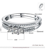 2018 Excellent Bezel Setting Girls S925 Sterling Party Ring Women's Fashion Weddings Jewelry Silver Rings Fast Shipping