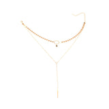 2018 Hot Sale Gold Silver  Sequins Long Tassel Star Choker Necklace Accessories For Women Jewelry Double Layer Chokers #230627