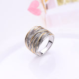 2018 Hot Sale New Pave Setting Konerupine Plant Sale Authentic 925 Sterling Roses Hollow Finger Crystal Jewelry Fine Ring