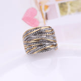 2018 Hot Sale New Pave Setting Konerupine Plant Sale Authentic 925 Sterling Roses Hollow Finger Crystal Jewelry Fine Ring