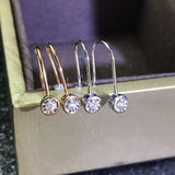 2018 New 0.07ct Diamond earrings gold 18K Luxury Jewelry for women mini diamond jewelry hook earrings for women