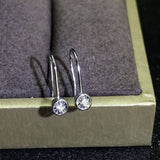 2018 New 0.07ct Diamond earrings gold 18K Luxury Jewelry for women mini diamond jewelry hook earrings for women