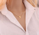 2018 New Arrival Fashion Gold Color 3 Layer Chain Necklace Hollow Out Triangle Long Pendant Necklaces Jewelry Free shipping