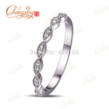 5.8mm Round 14K White Gold Natural Pave Set Diamond Semi Mount Setting Ring & Wedding Band Free Shipping