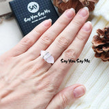 925 Sterling Silver Big Natural Stone Rings Say You Say Me Wedding&Engagement Luxury Jewelry Ring 2018 Fashion Best Gifts