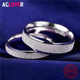 925 Sterling Silver Rings Woman Fashion Simple Couple Matte Rings Charming Female Lovers Jewelry