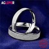 925 Sterling Silver Rings Woman Fashion Simple Couple Matte Rings Charming Female Lovers Jewelry