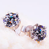 925 Sterling Sliver Stud Earring Shining Earrings Fine Jewelry Woman Anti Allergy 2017 New Fashion Women Trendy Party