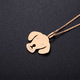 AINUOSHI 18K Rose Gold Dog Pendant Women Pendants Diamond Dogs Head Engaged Women Pendants Jewelry Engagement Wedding Party Gift