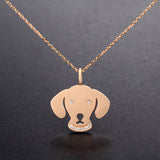 AINUOSHI 18K Rose Gold Dog Pendant Women Pendants Diamond Dogs Head Engaged Women Pendants Jewelry Engagement Wedding Party Gift