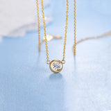 AINUOSHI Luxury 18K Rose Gold Yellow Gold White Gold 0.1ct Real Diamond Necklace Pendant Wedding Pendant Jewelry Christmas Gifts