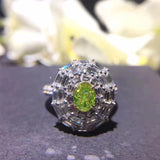 ANI 18K White Gold (AU750) Women Wedding Ring GIA Certified VS2 Luxury 3.37 ct Fancy Intense Greenish Yellow Diamond Halo Ring