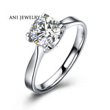 ANI 18K White/Yellow/Rose Gold (AU750) Women Wedding Ring 0.3 CT Certified I/SI Round Cut Real Natural Diamond Engagement Rings