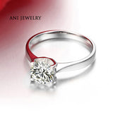 ANI 18K White/Yellow/Rose Gold (AU750) Women Wedding Ring 0.3 CT Certified I/SI Round Cut Real Natural Diamond Engagement Rings