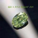 ANI Jewelry Green Diamond GIA Certified VS2 Fancy Light Greenish Yellow Color Diamond Oval/Princess/Cushion Cut
