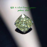ANI Jewelry Green Diamond GIA Certified VS2 Fancy Light Greenish Yellow Color Diamond Oval/Princess/Cushion Cut