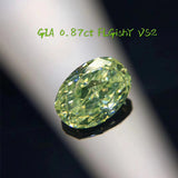 ANI Jewelry Green Diamond GIA Certified VS2 Fancy Light Greenish Yellow Color Diamond Oval/Princess/Cushion Cut
