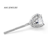 ANI Platinum Women Engagement Stud Earrings 1.07 CT Certified I/S2 Natural Diamond Fine Jewelry Fashion Design Stud Earrings