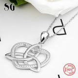 Aliexpress 925 sterling silver diy design love heart chain pendant&necklace European diy fashion jewelry making for girl gifts