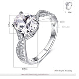 Anel Feminino New 2018 Bfq High-quality Bezel Setting Hot Sale S925 Sterling Ring Women's Weddings Shape Fine Jewelry