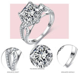 Anel Feminino Real Engagement Bfq 2018 Top Fashion 925 Sterling Rings Dazzling Ring Women's Vintage Style Princess Fine Jewelry